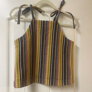 Madewell Striped Multicolor Women's Crochet Top XS